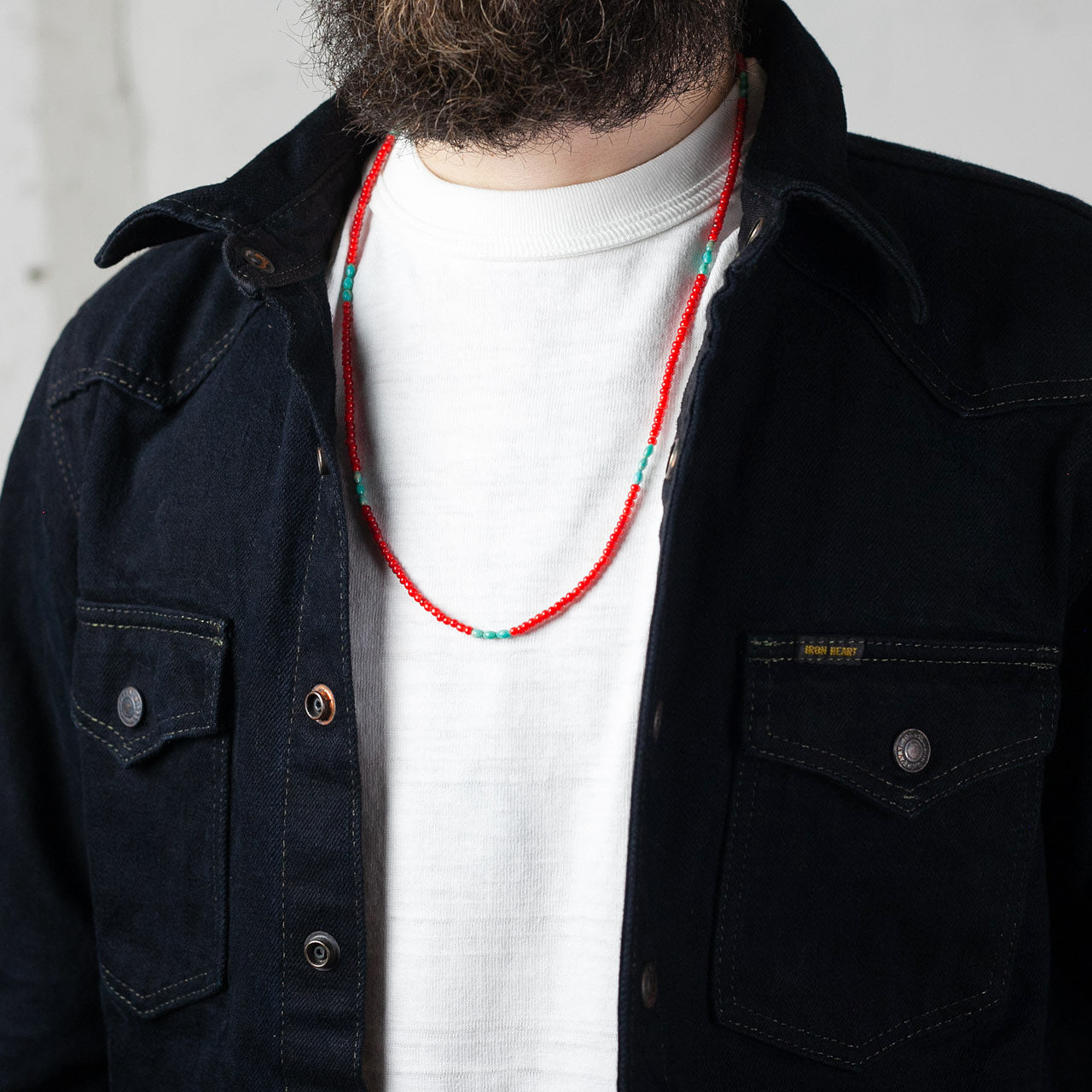 Red & Turquoise Bead Necklace