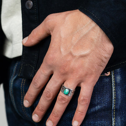 Stand Alone Ring Turquoise Silber