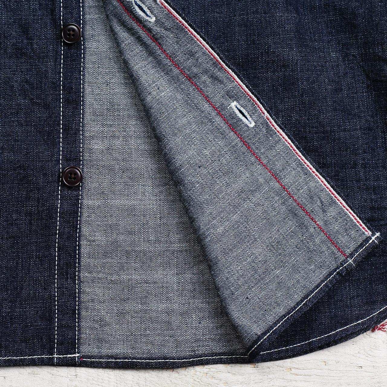 SGS001 10oz Slub Selvedge Denim Work Shirt