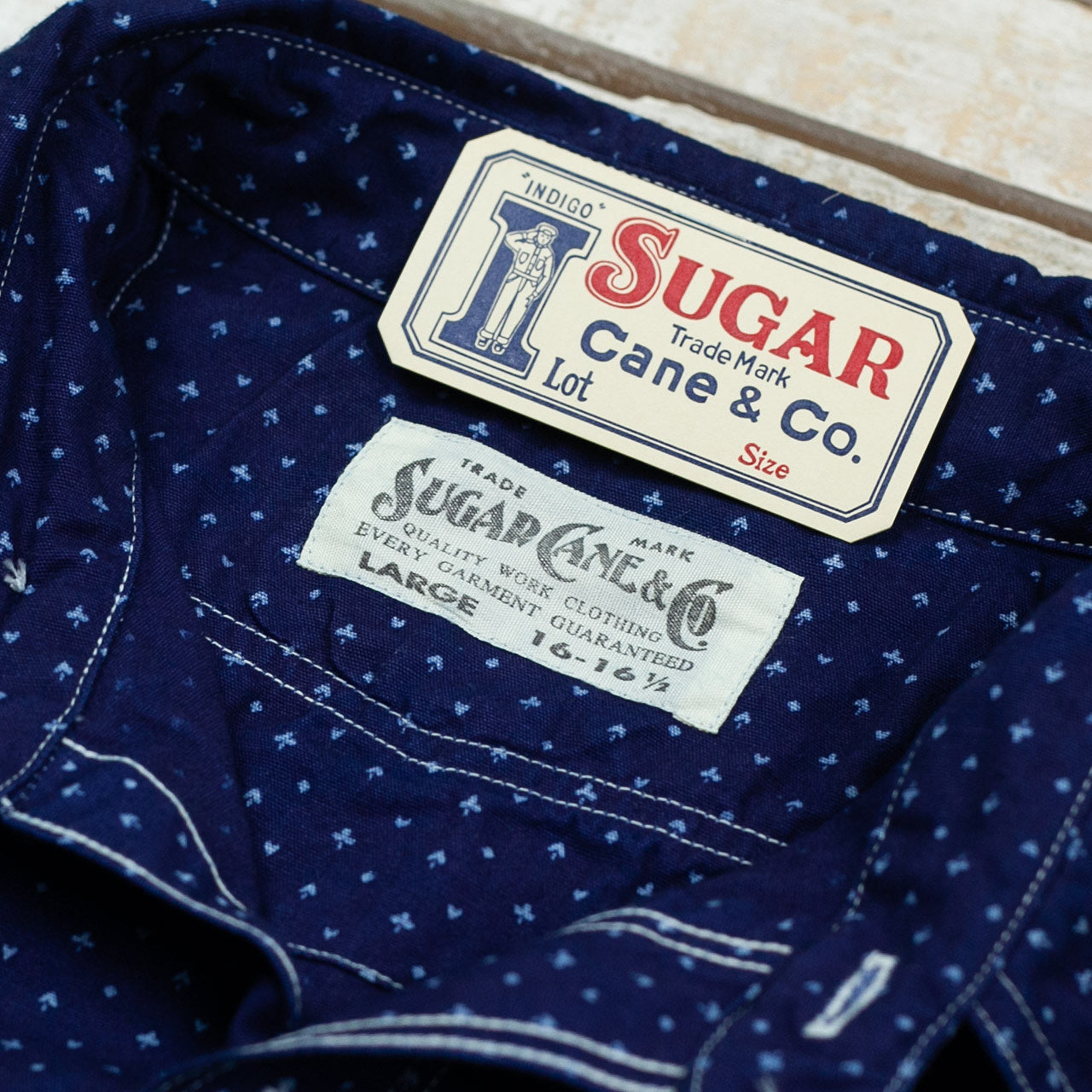 SC38702 Kurzarm Work Shirt "Casino Stripe" Indigo