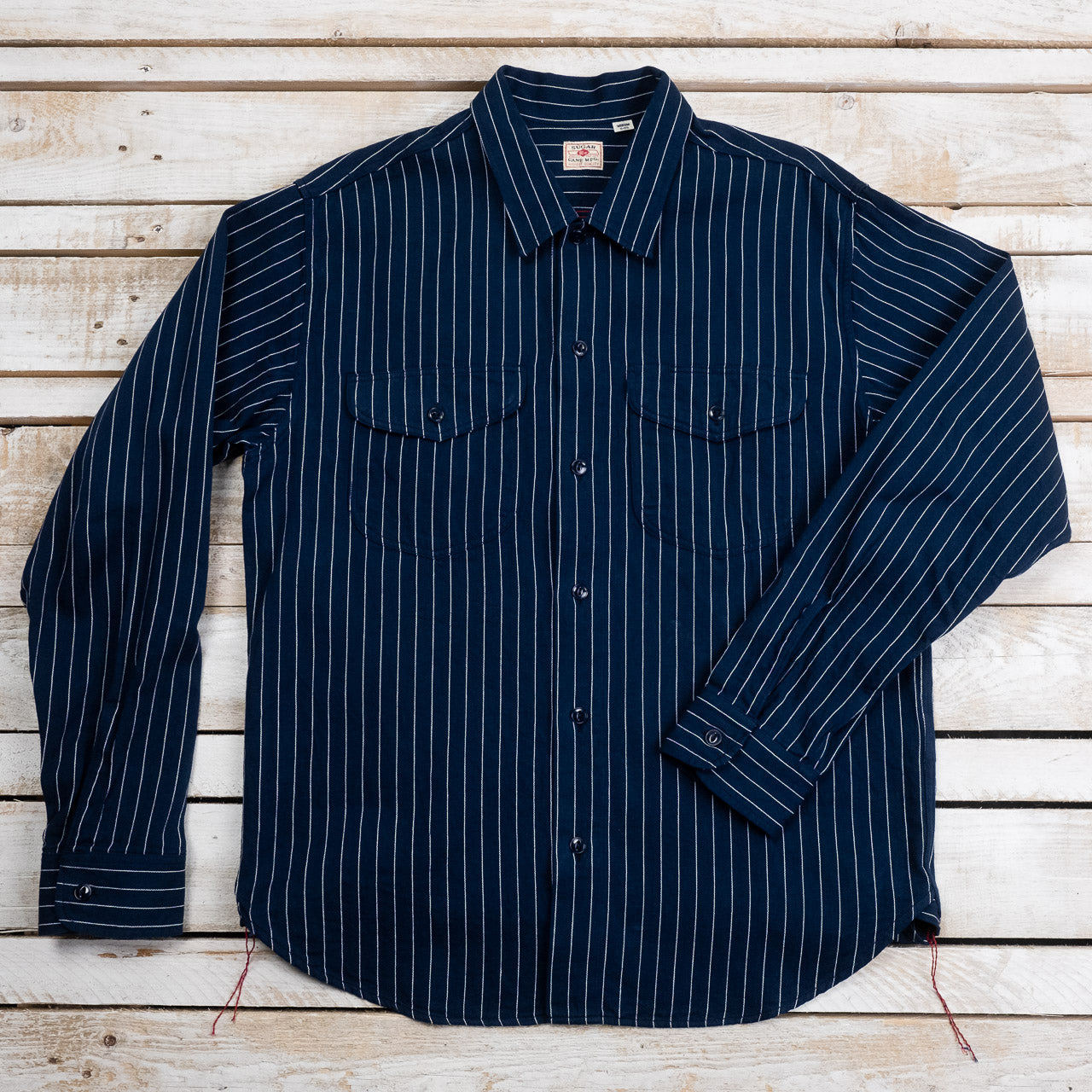 SC28652 Coke Stripe Work Shirt Navy