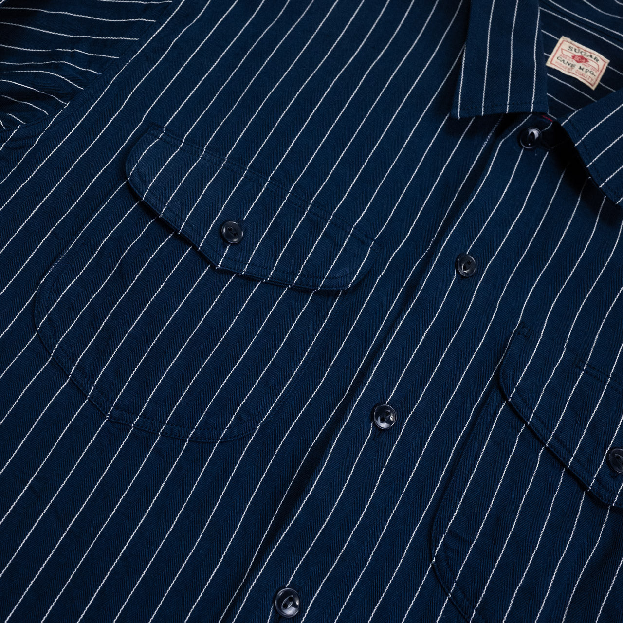 SC28652 Coke Stripe Work Shirt Navy