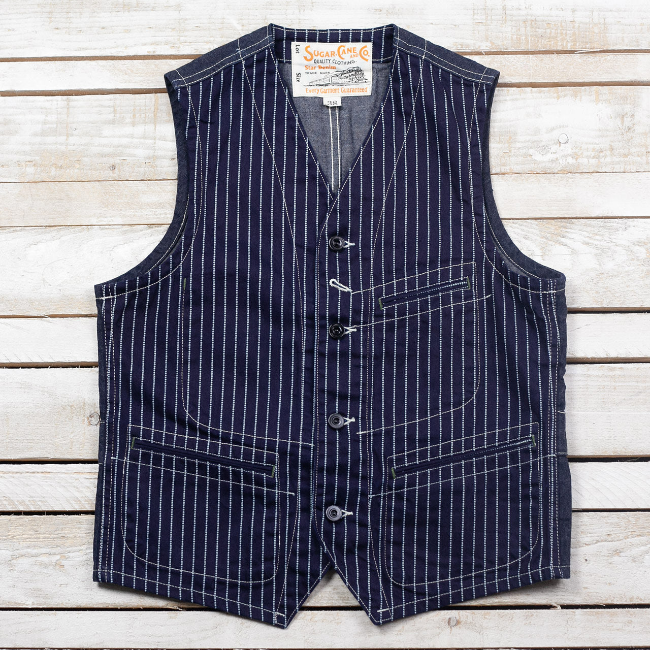 SC12654 Wabash Stripe Work Vest