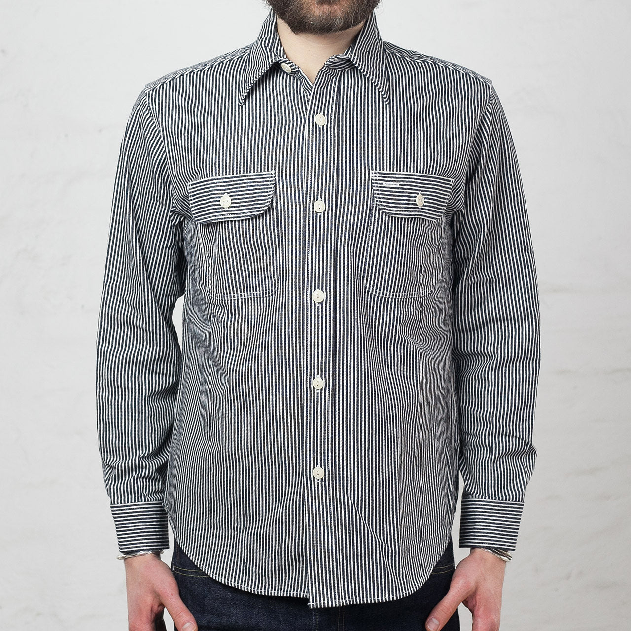 SC27853 Hickory Stripe Work Shirt