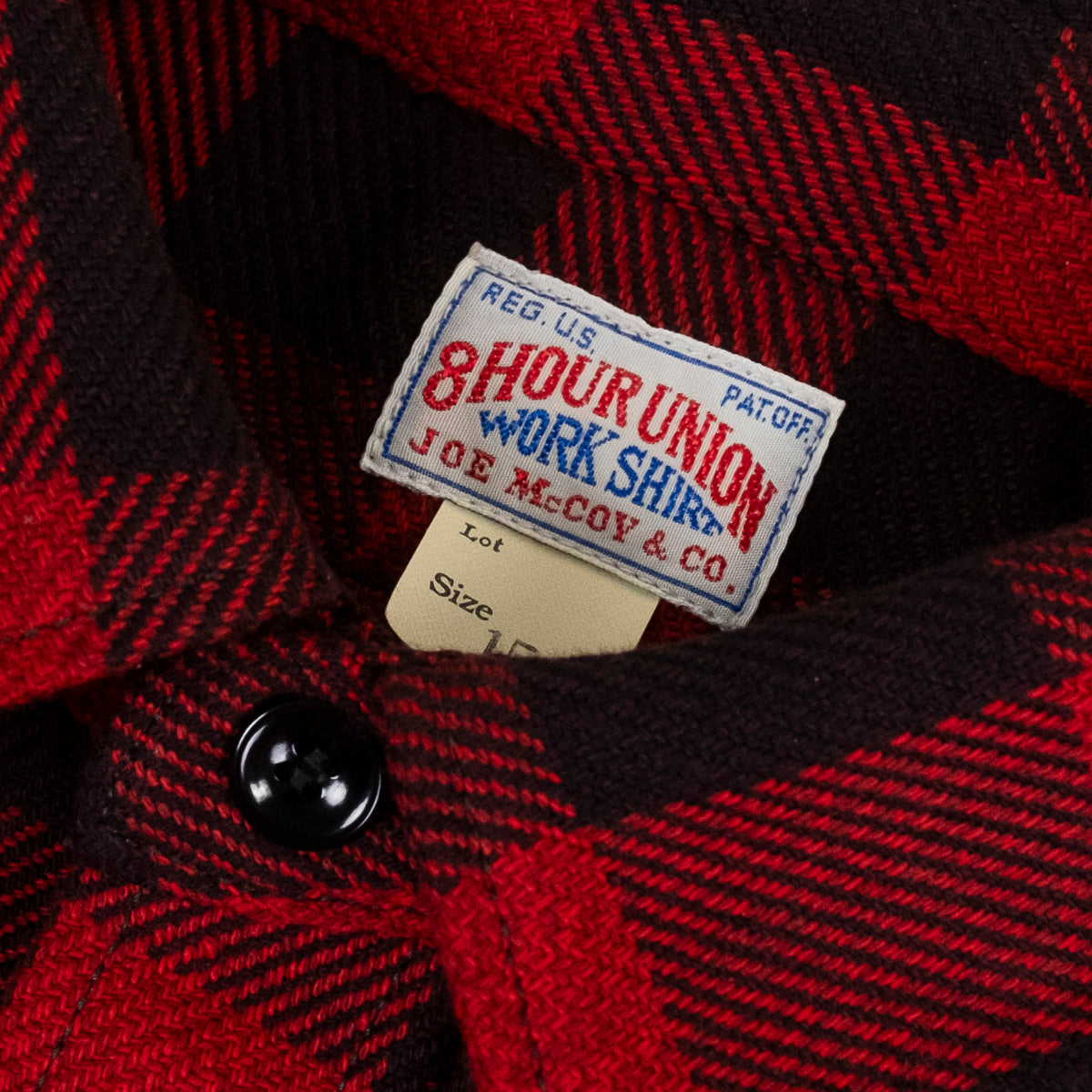 8HU Twisted-Yarn Buffalo Check Flannel Rot/Schwarz