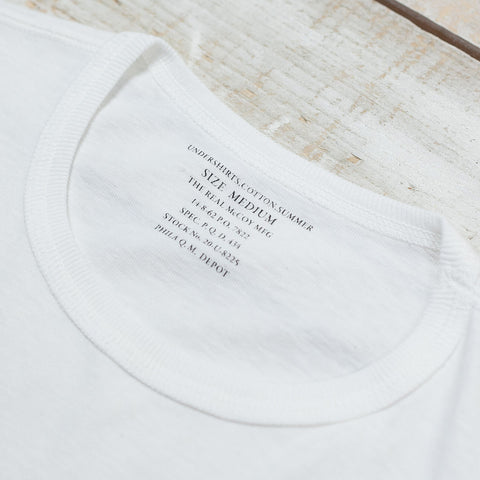 Undershirt Cotton Summer White