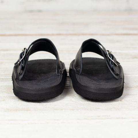 Double Monk Sandal Schwarz