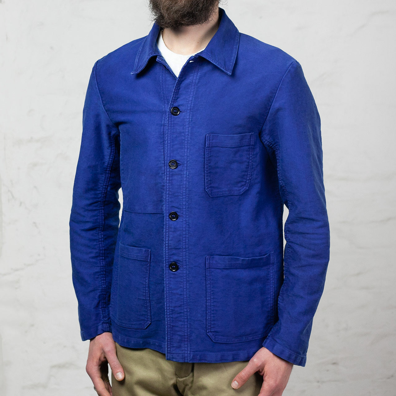 French Moleskin Jacket Hydrone Blau