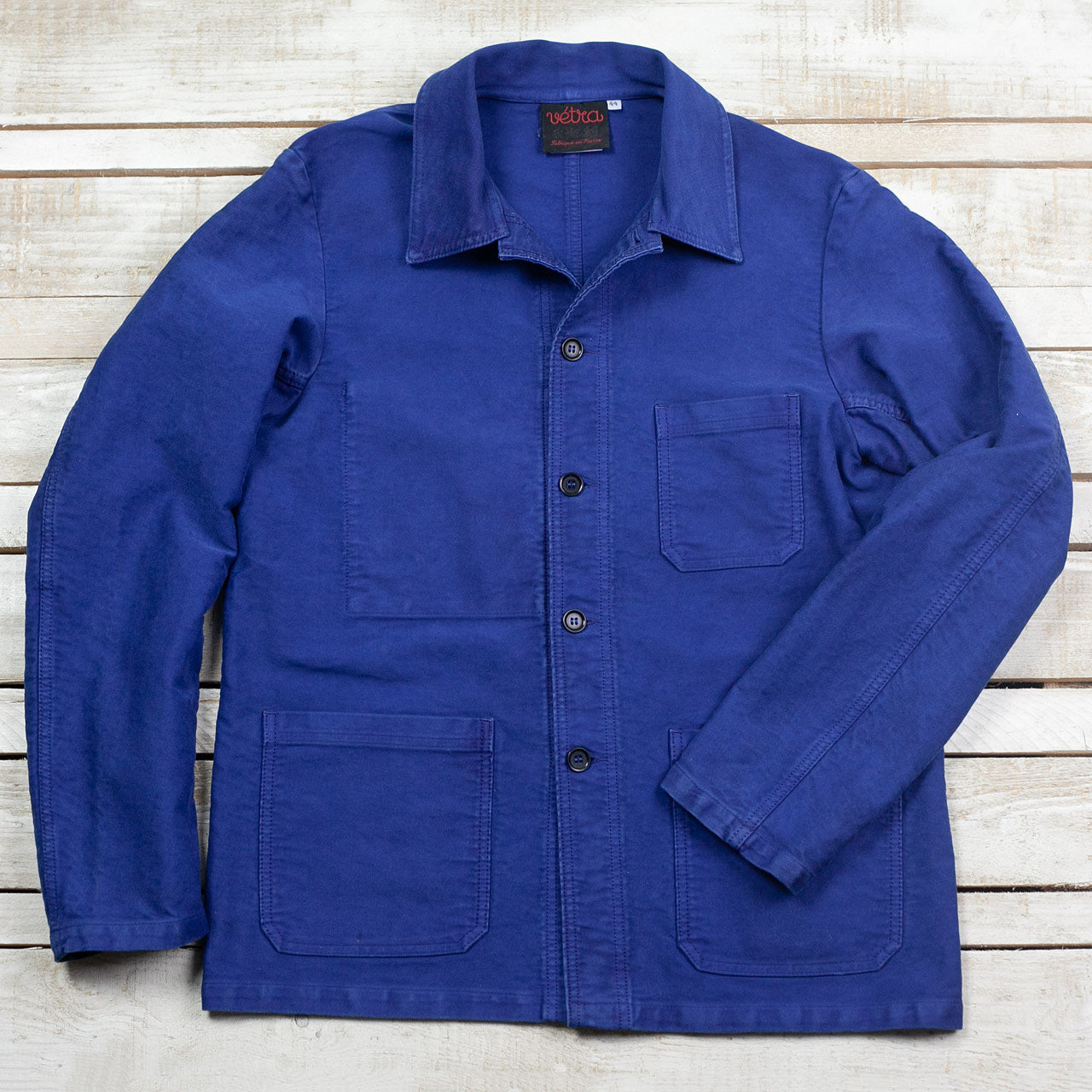 French Moleskin Jacket Hydrone Blau