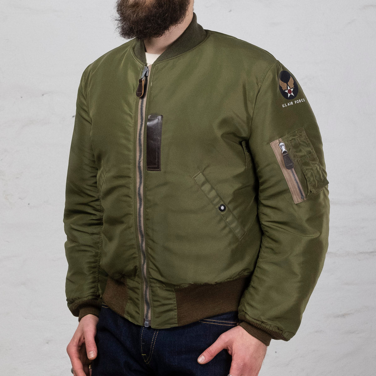 BR15323 B-15C MOD Flight Jacket Oliv