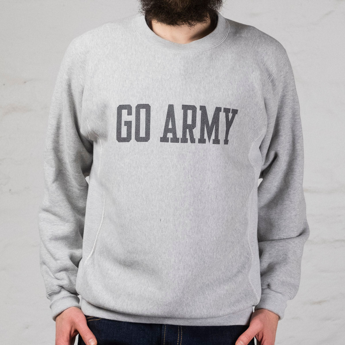 BR69070 Sweat Go Army Beat Navy Grau Meliert