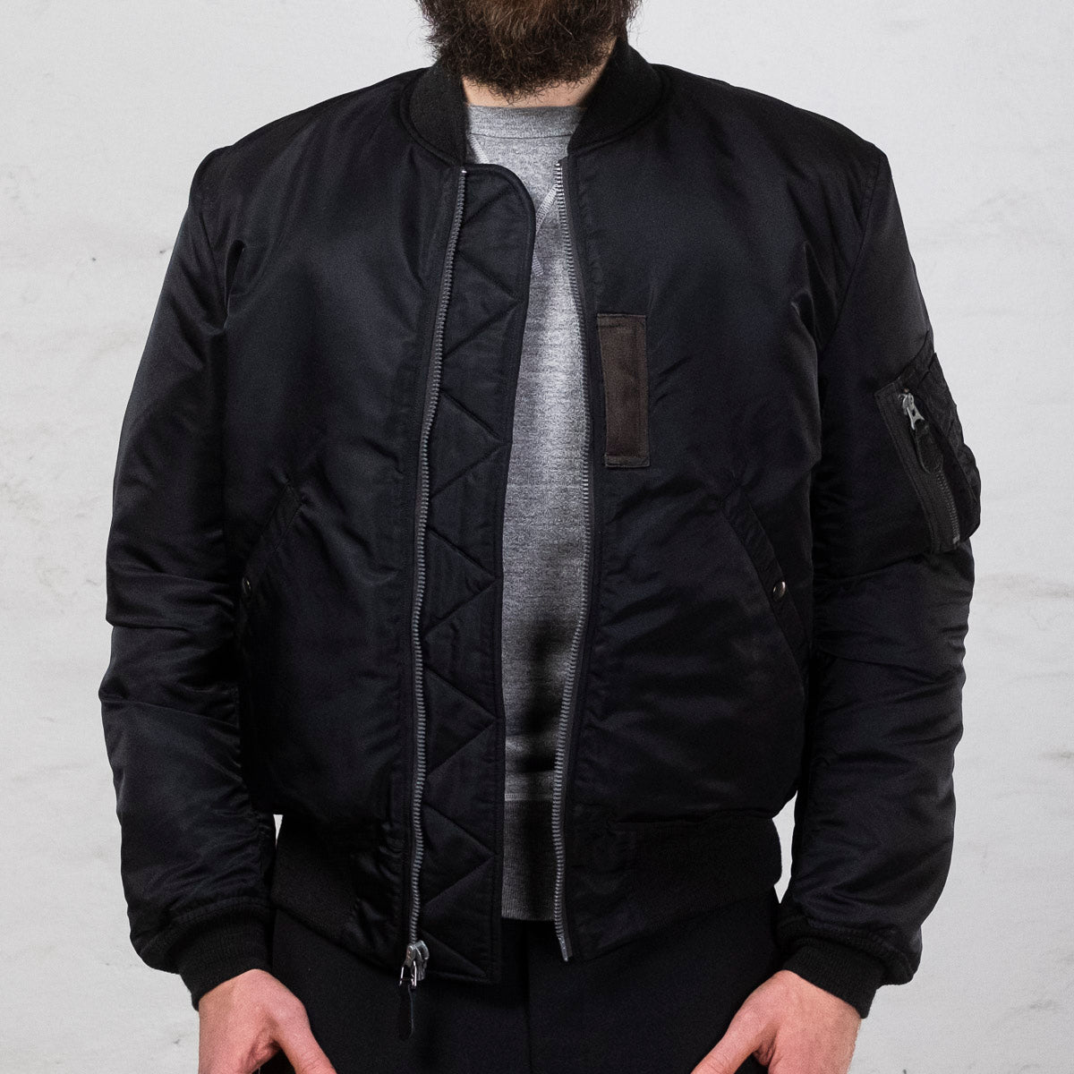 William Gibson MA-1 Jacket Slender Regular Schwarz