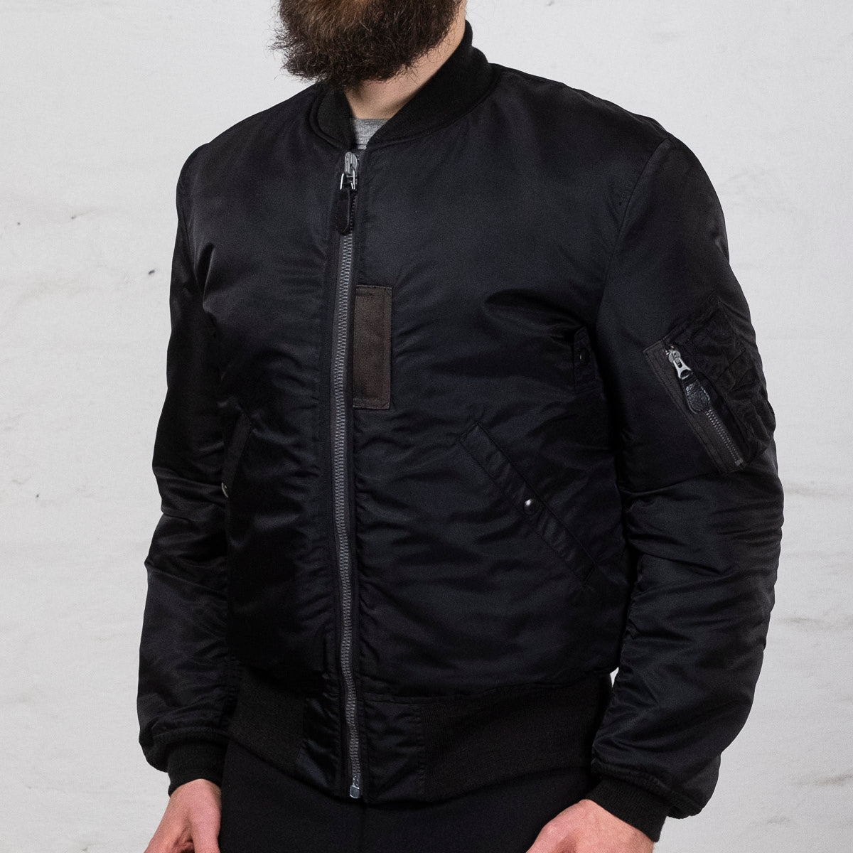 William Gibson MA-1 Jacket Slender Regular Schwarz