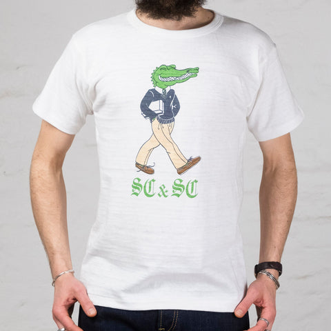 Preppie Alligator Tee Weiß