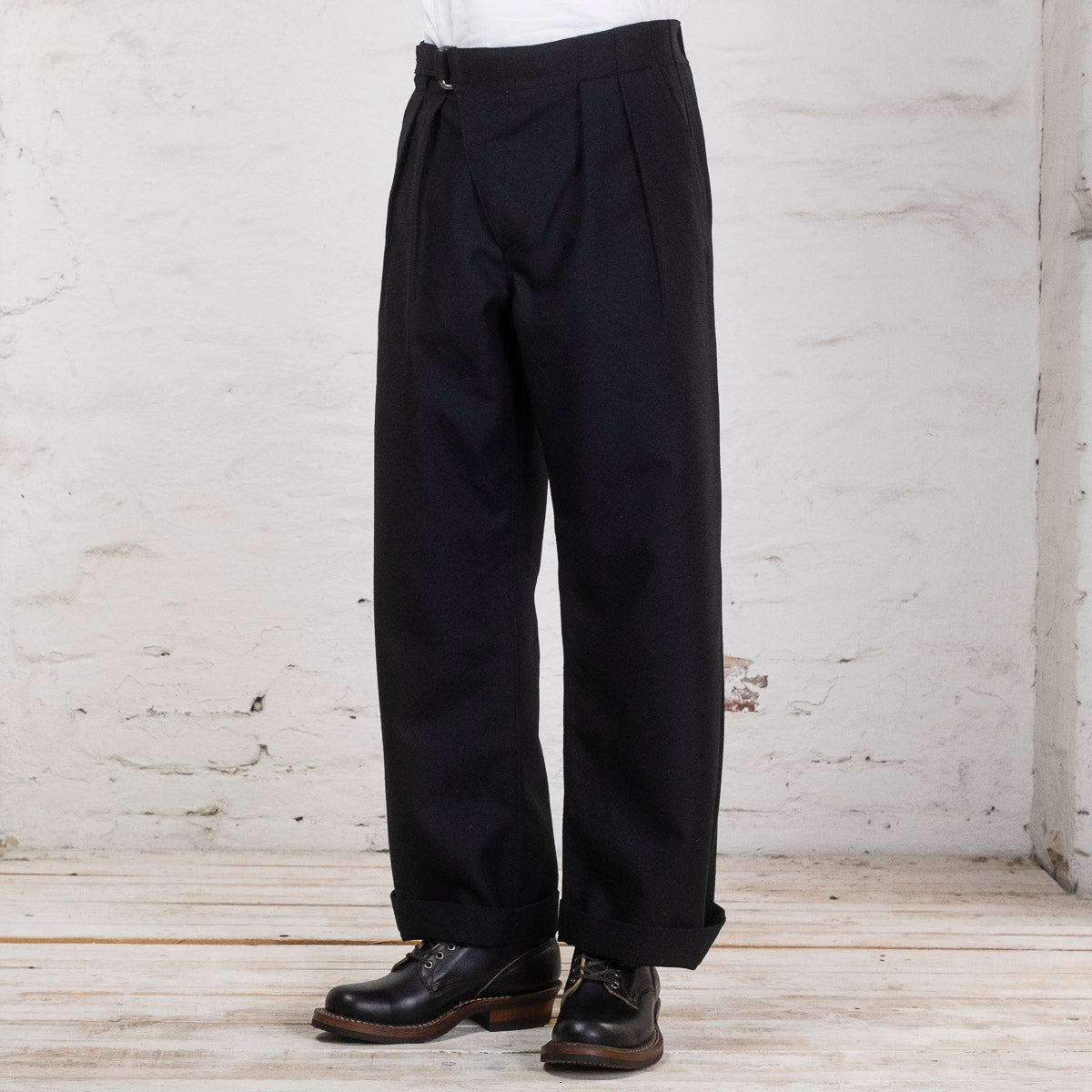 Oblique Trouser Lovat Twill Schwarz