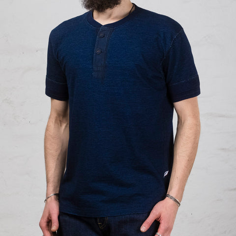 5397 Knitted Henley T-Shirt Dark Indigo