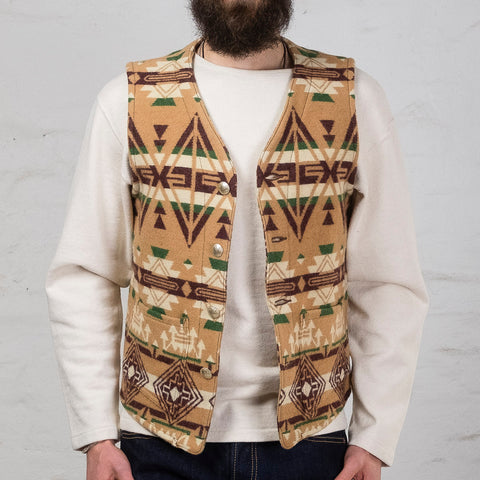 Native American Wool Vest Beige