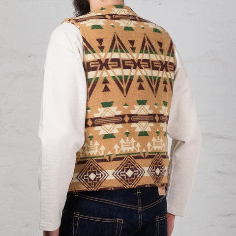 Native American Wool Vest Beige