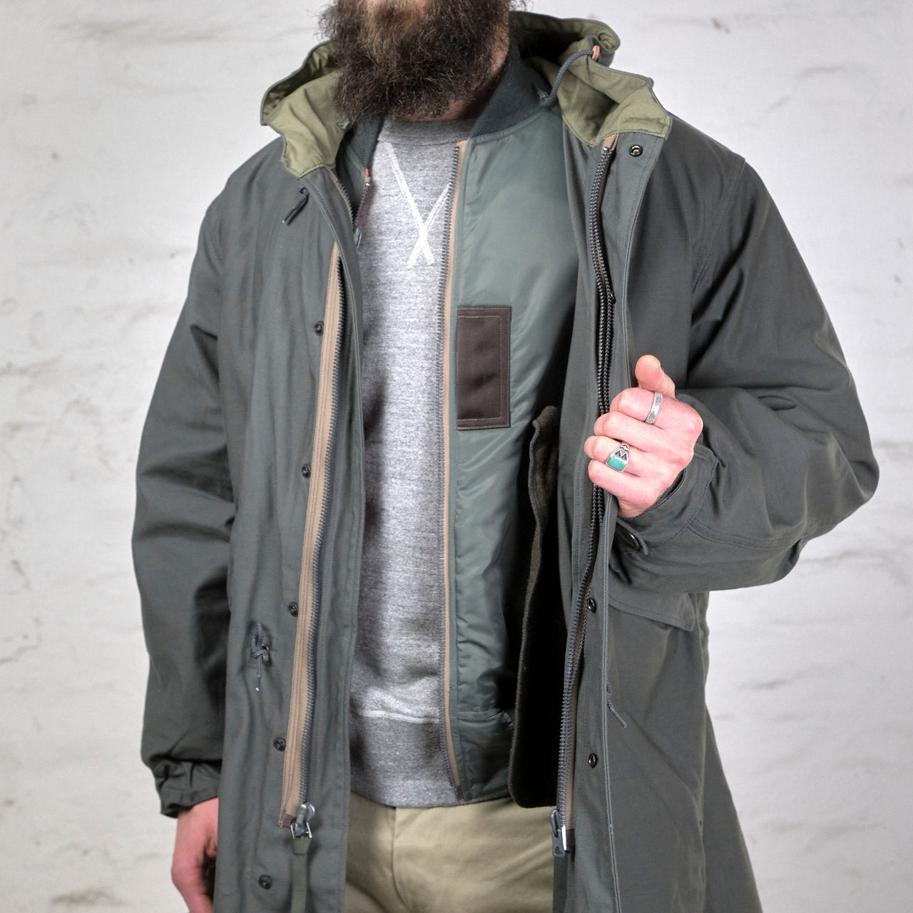 BR15333 M-51 Parka With MA-1 Liner Oliv