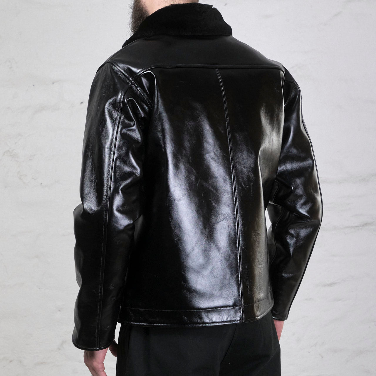 William Gibson N-1 Leather Jacket Schwarz