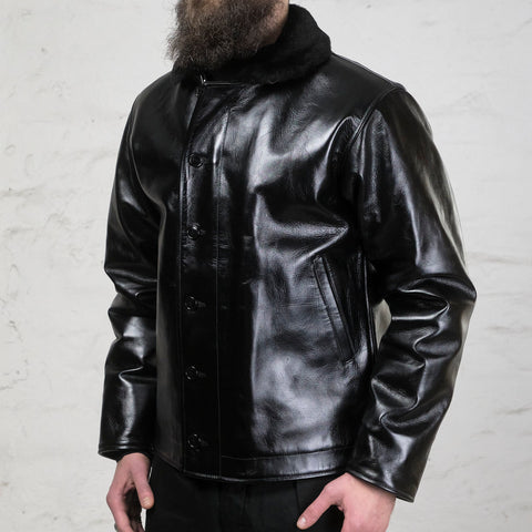 William Gibson N-1 Leather Jacket Black