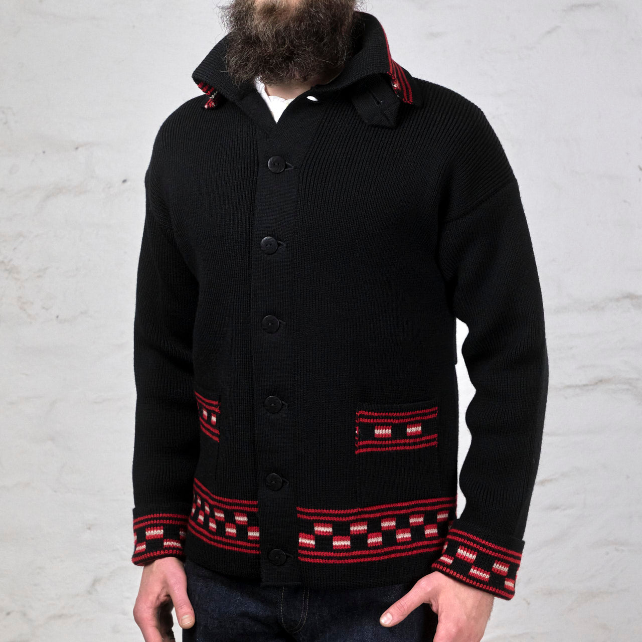 JG-K01 1920 The Bradley Cardigan Schwarz