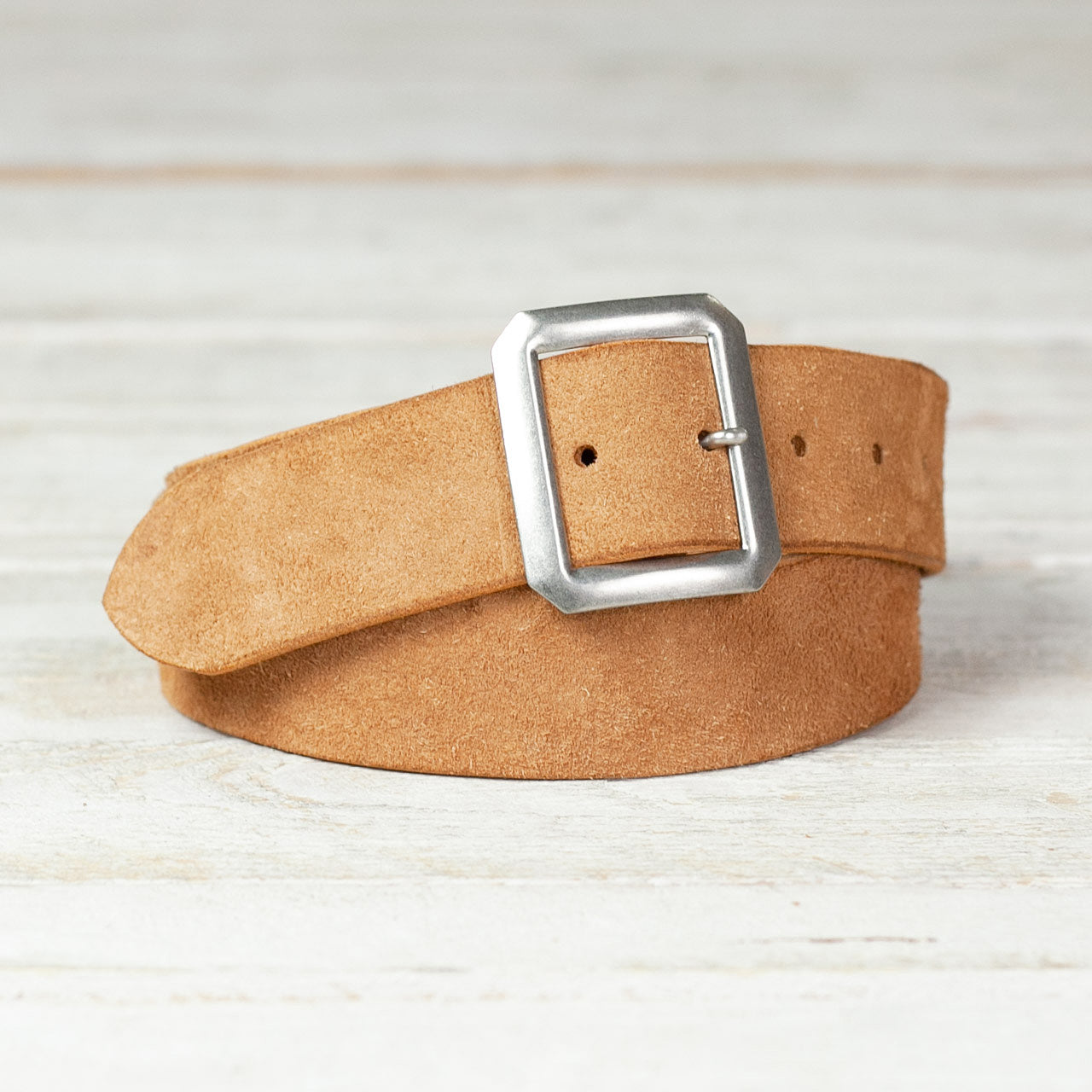 Lot 6043 Suede Garrison Belt Mustard