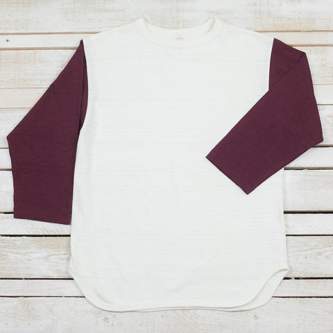 Three Quarter Baseball Shirt Bordeaux