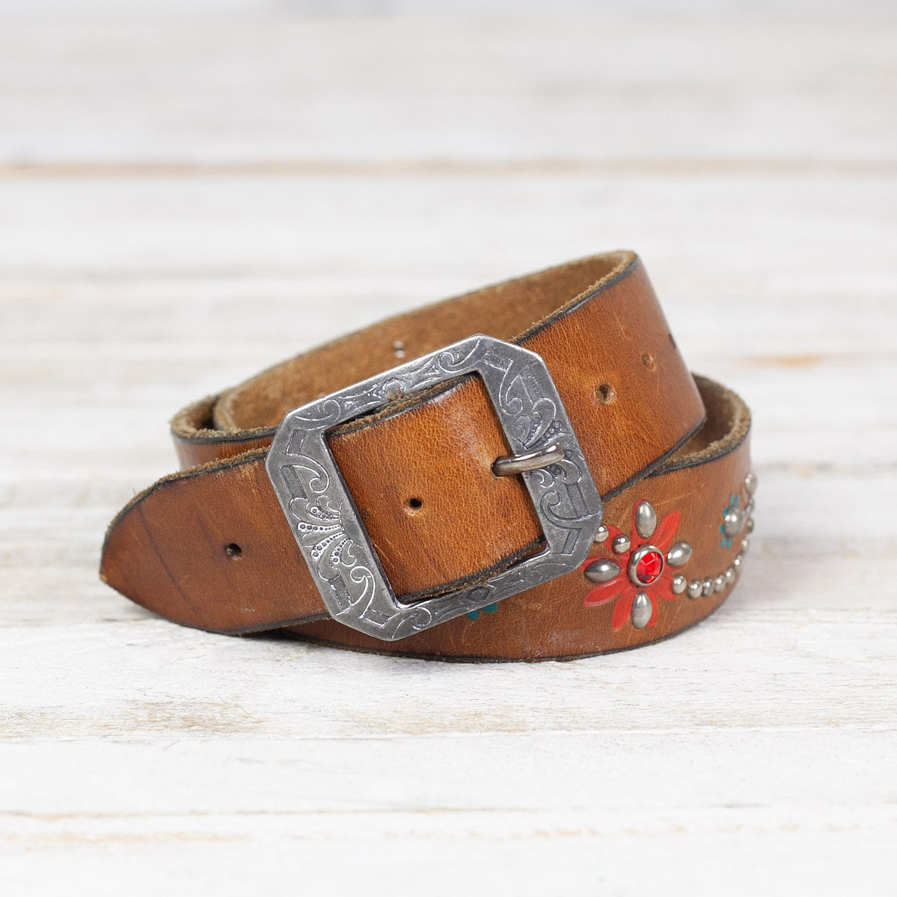 Zip Stevensons Studded Belt Tan