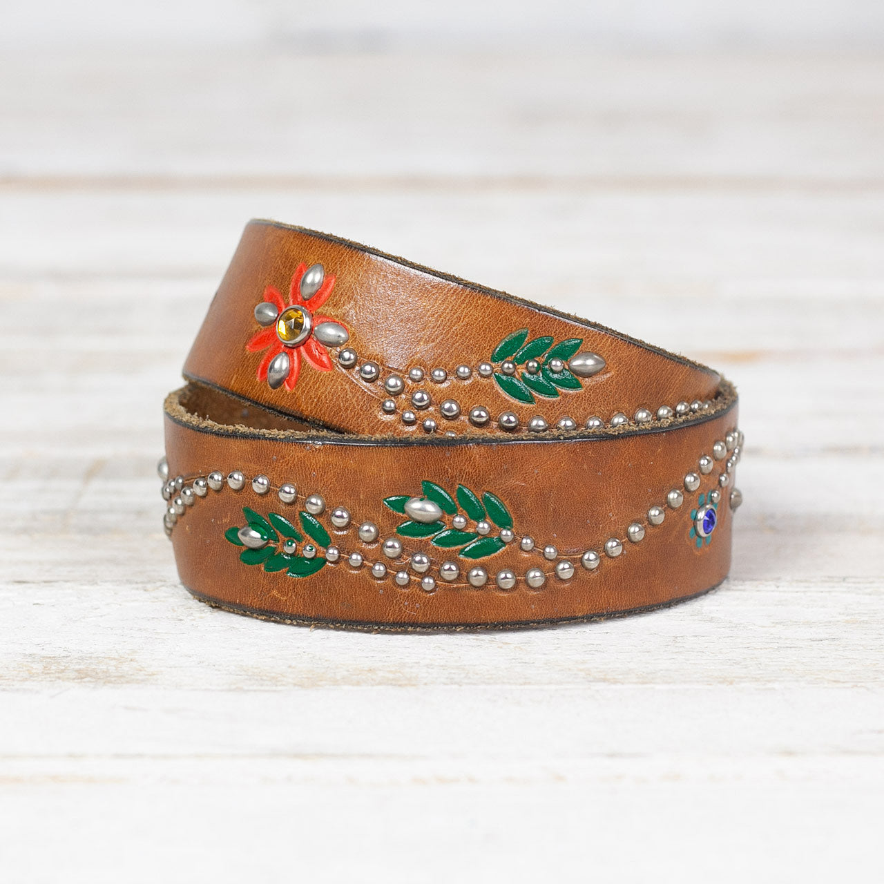 Zip Stevensons Studded Belt Tan