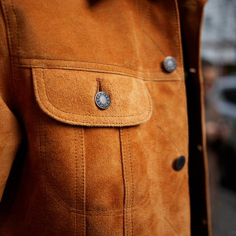 Suede Pferdelederjacke „The Boxer“ Beige