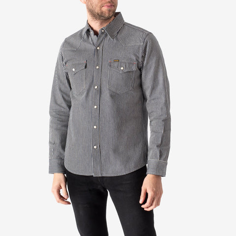 IHSH-07-IND Western Shirt Hickory Stripe