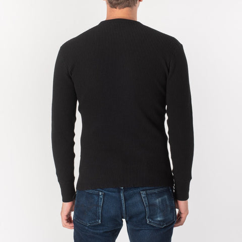 IHTL-1301-BLK Waffle Long Sleeved Thermal Top Schwarz